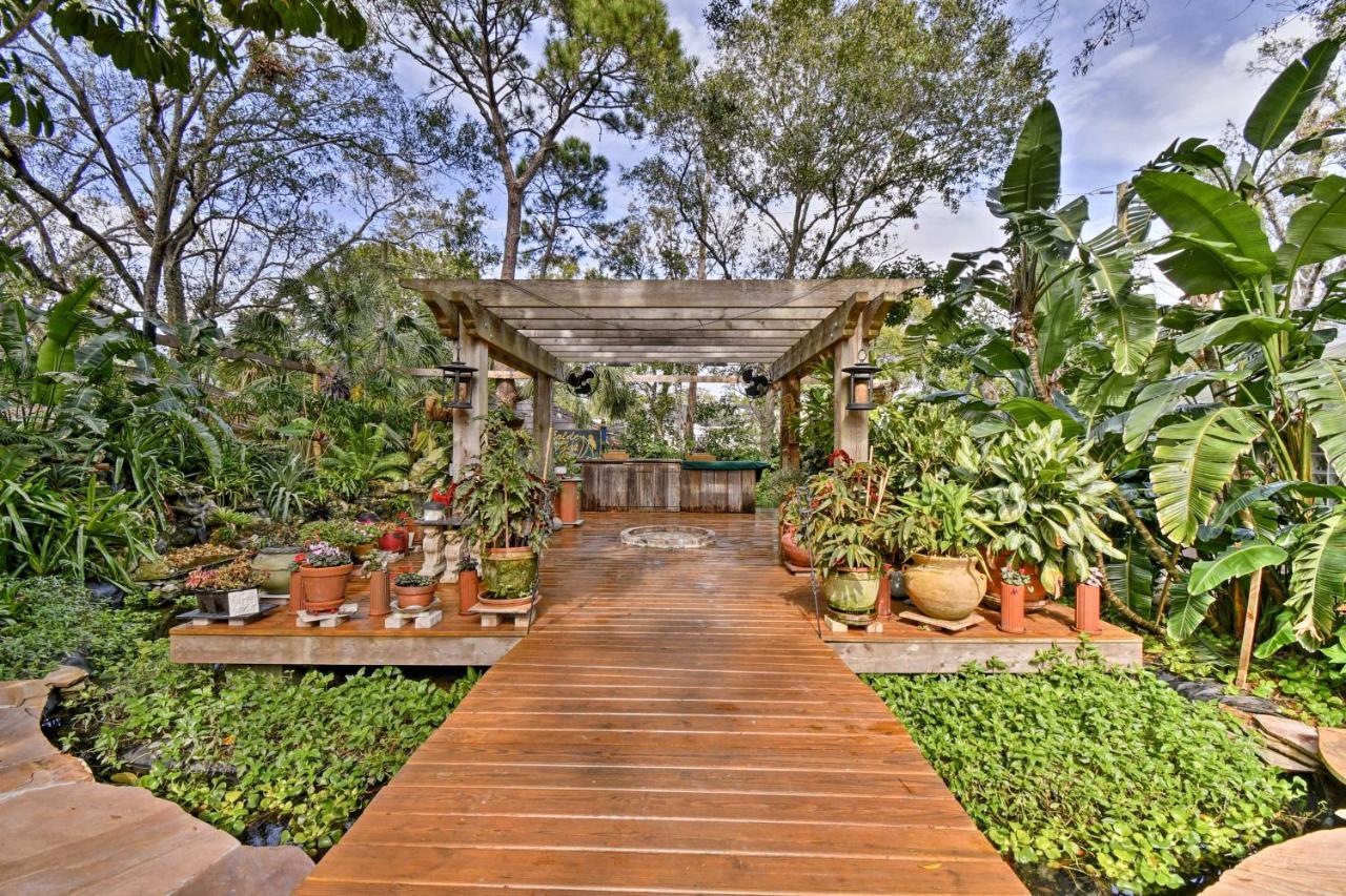 Sarasota Bungalow With Pergola, Garden And Waterfalls! Villa Exterior photo